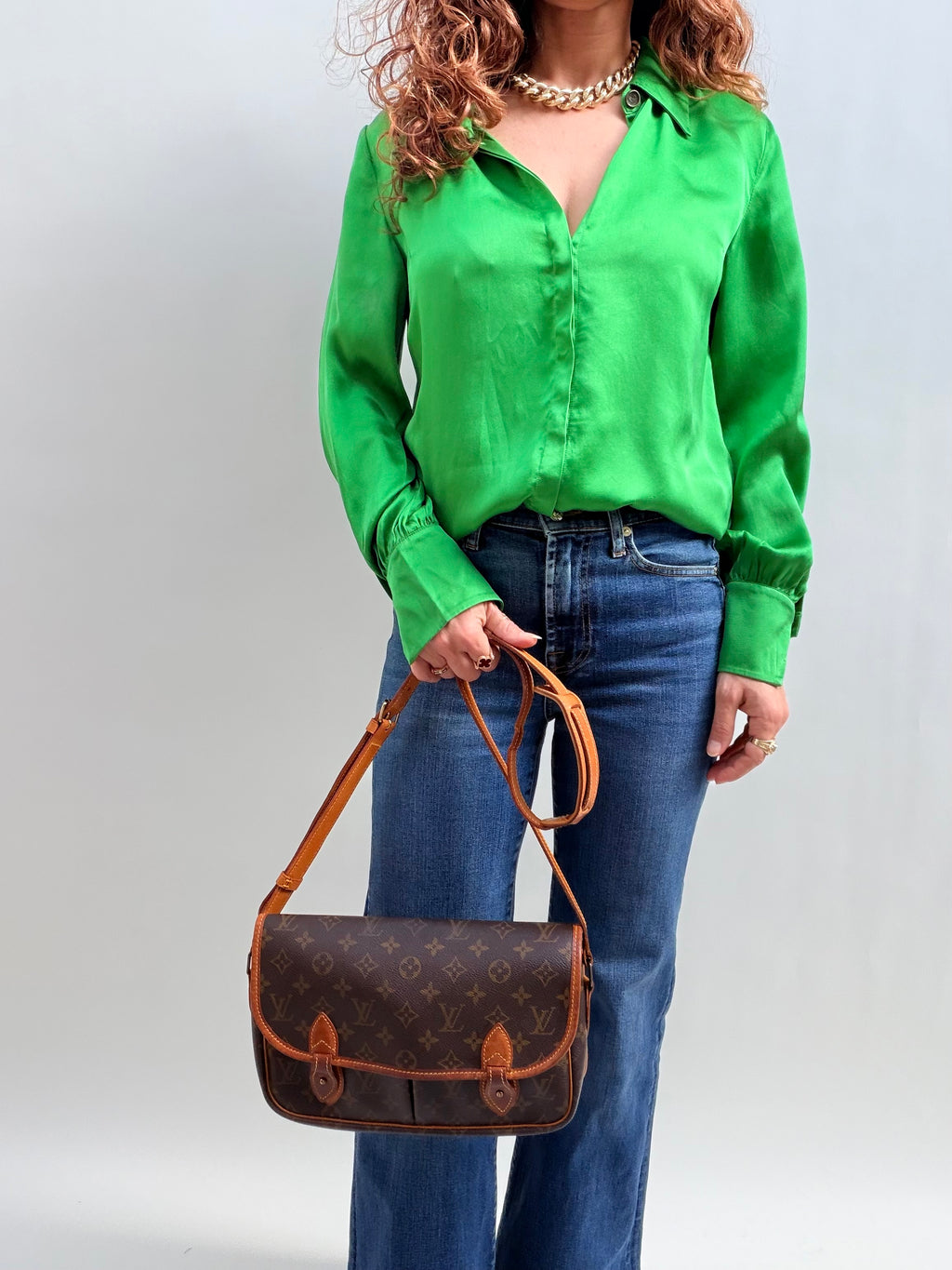 Louis Vuitton Gibecière MM Brown Monogram Crossbody Bag