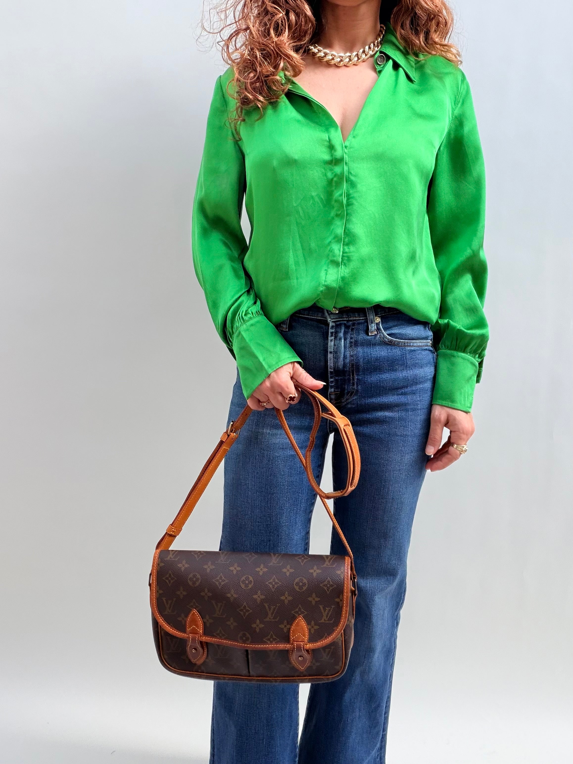 Louis Vuitton Gibecière MM Brown Monogram Crossbody Bag
