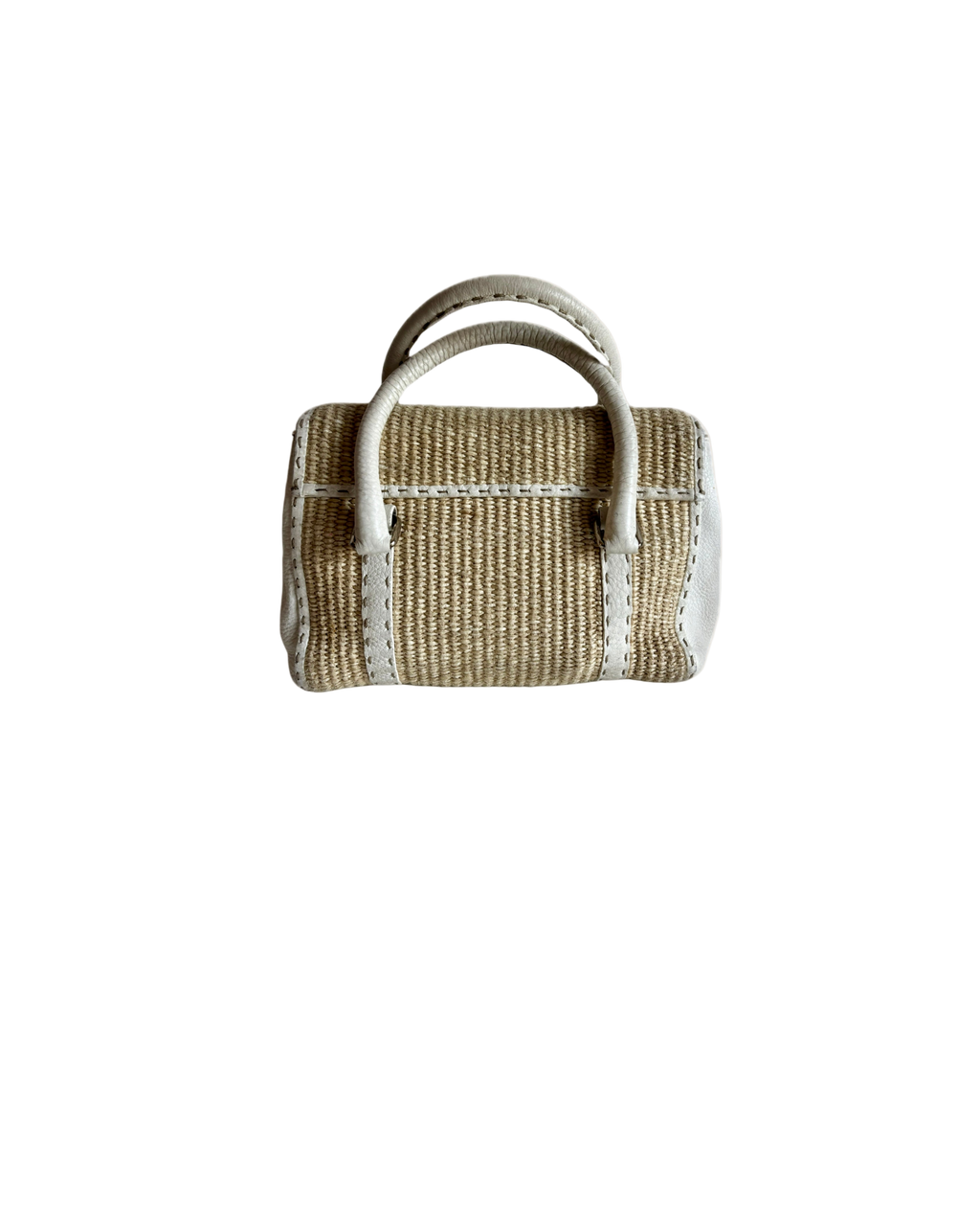 Fendi Selleria Raffia Vintage Beige   Handbag