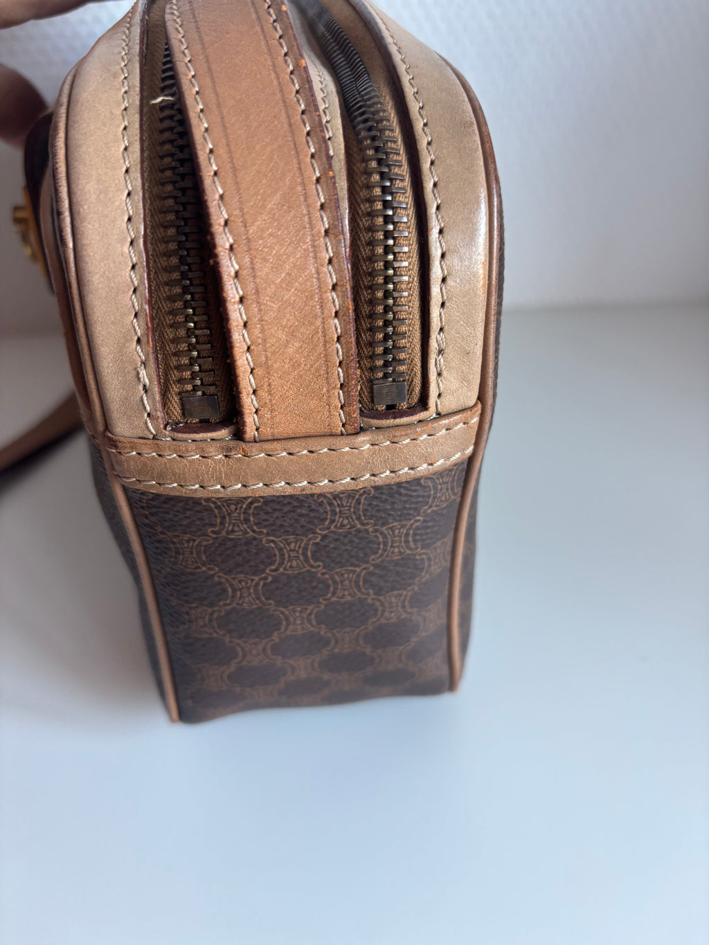 Celine Vintage Brown Canvas Crossbody bag