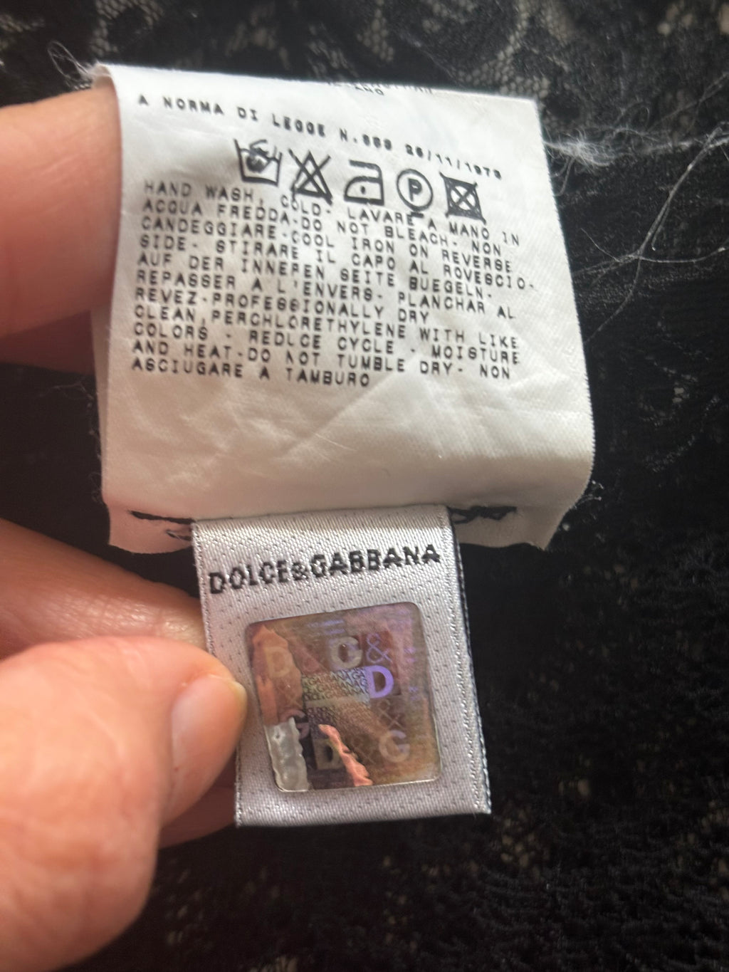 Dolce & Gabbana Vintage 90s Black Lace Top – Size IT 42 (EU M)