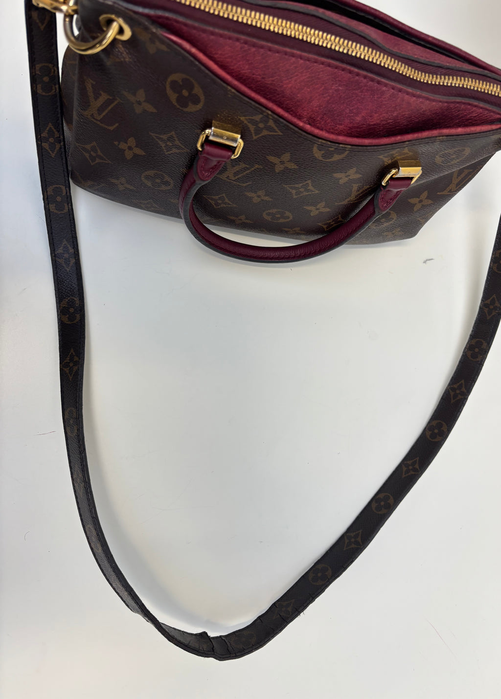 Louis Vuitton Pallas BB Burgundy/ Brown Monogram Crossbody Bag