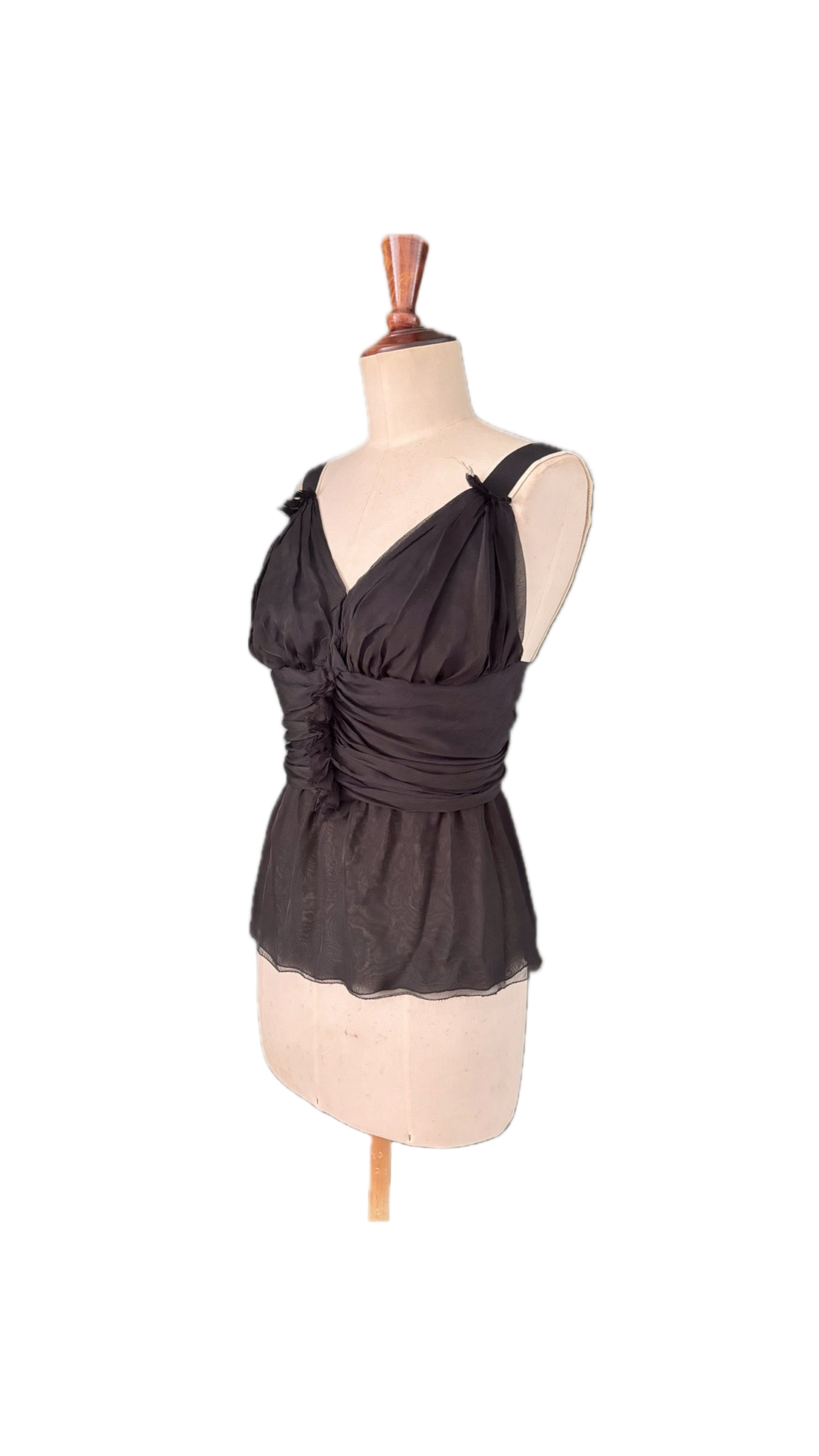 Dolce & Gabbana Black Silk Tailored Top – Size IT 42 / EU S