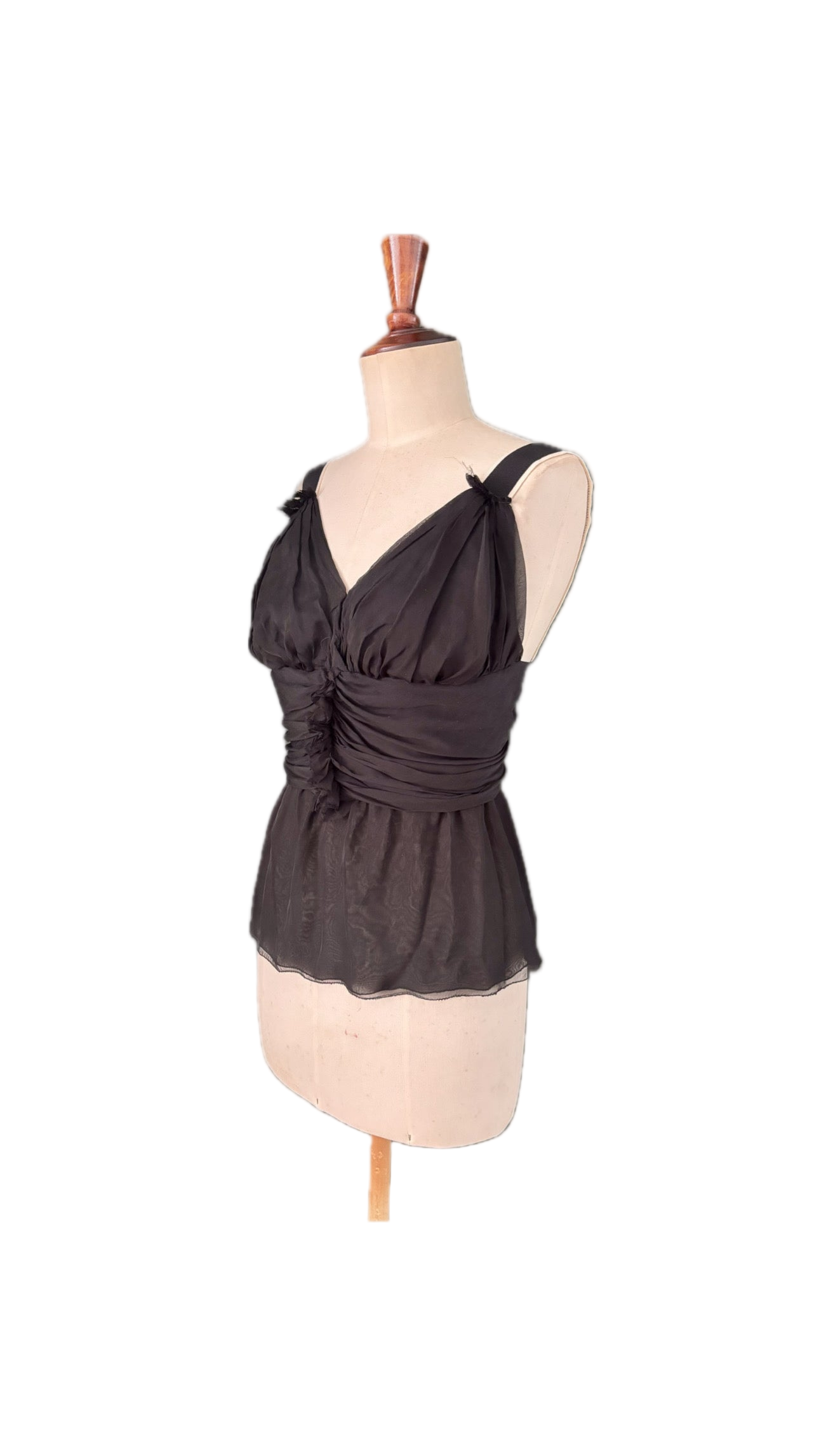 Dolce & Gabbana Black Silk Tailored Top – Size IT 42 / EU S