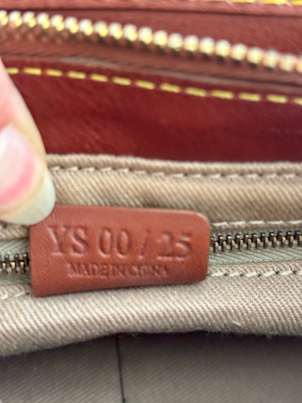 Celine Vintage 90s Brown Leather / Canvas Handbag