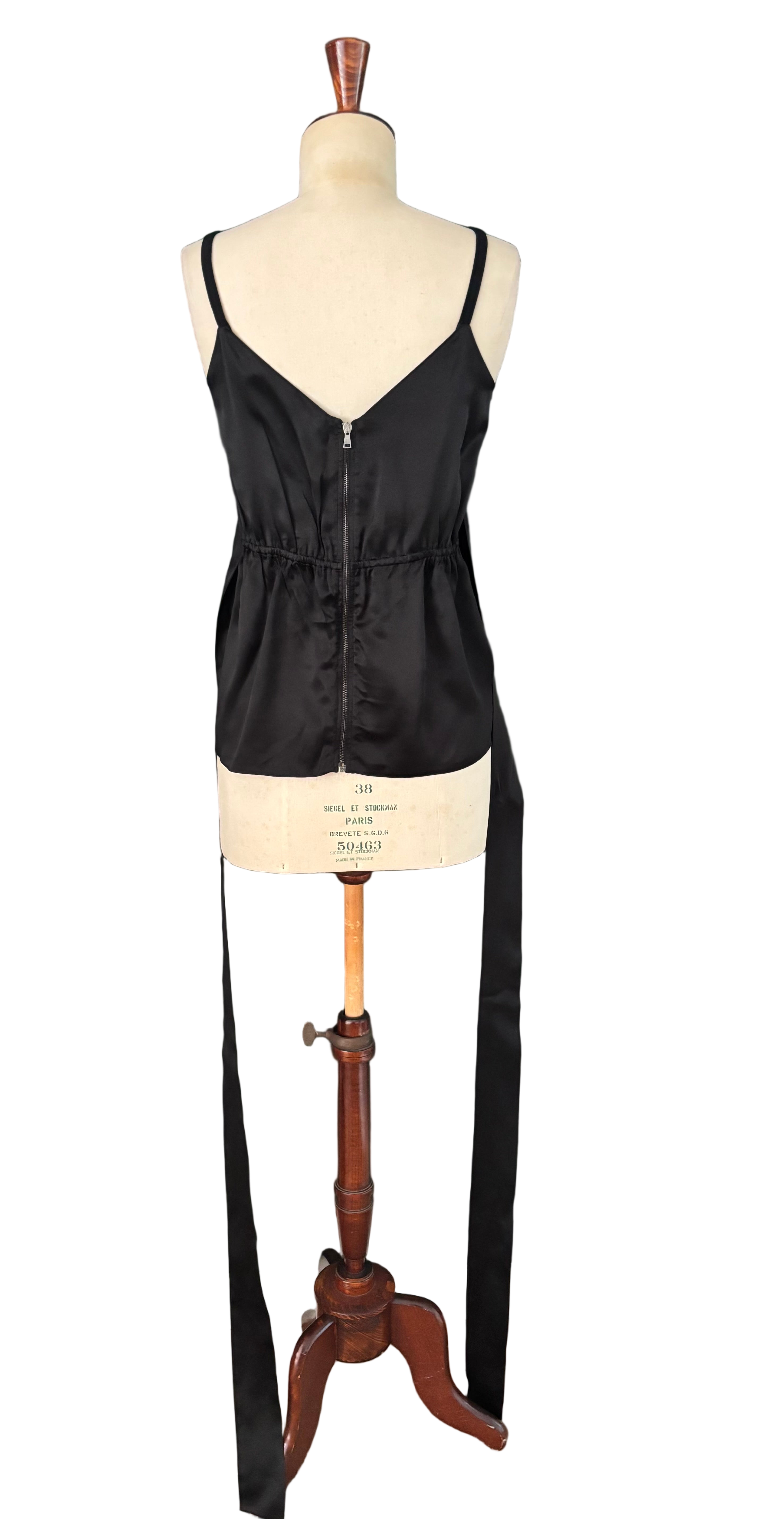 Dolce & Gabbana Silk-Blend Top with Waist Tie – Size IT 44 (EU M)