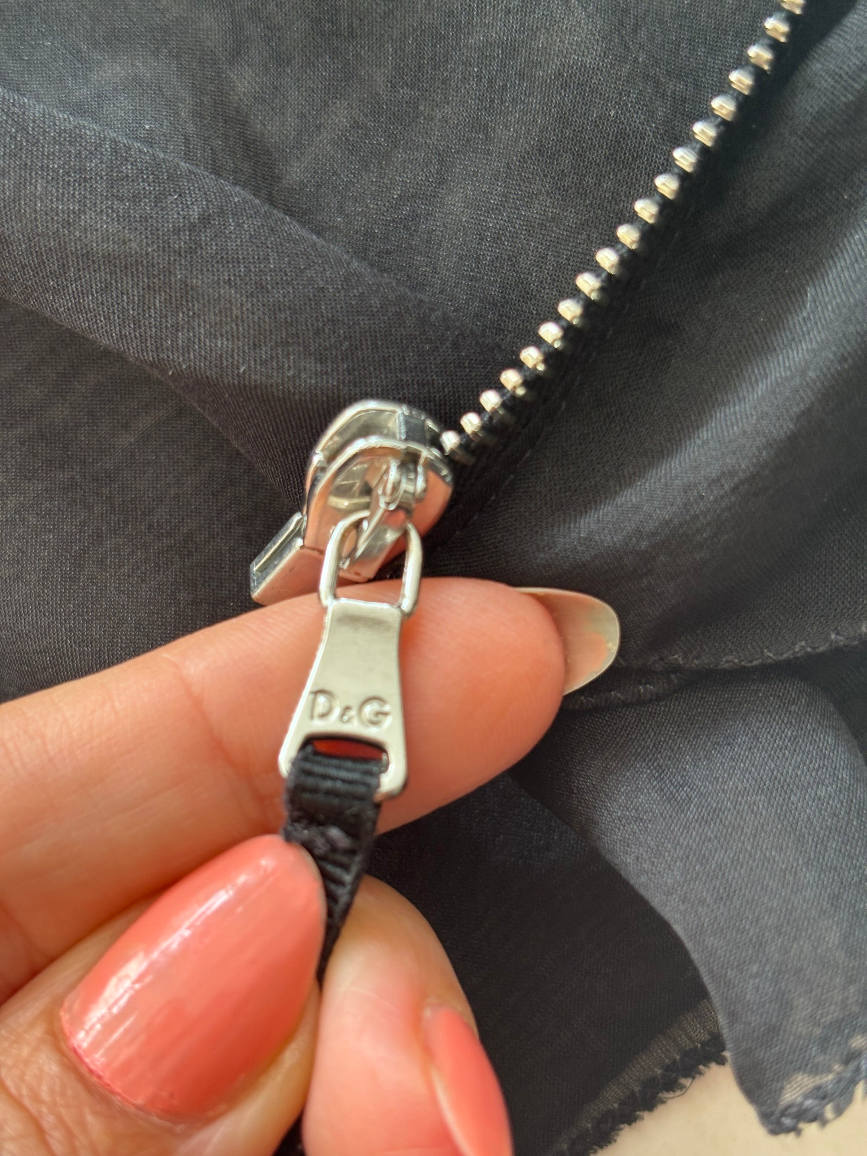 Dolce & Gabbana Black Silk Tailored Top – Size IT 42 / EU S