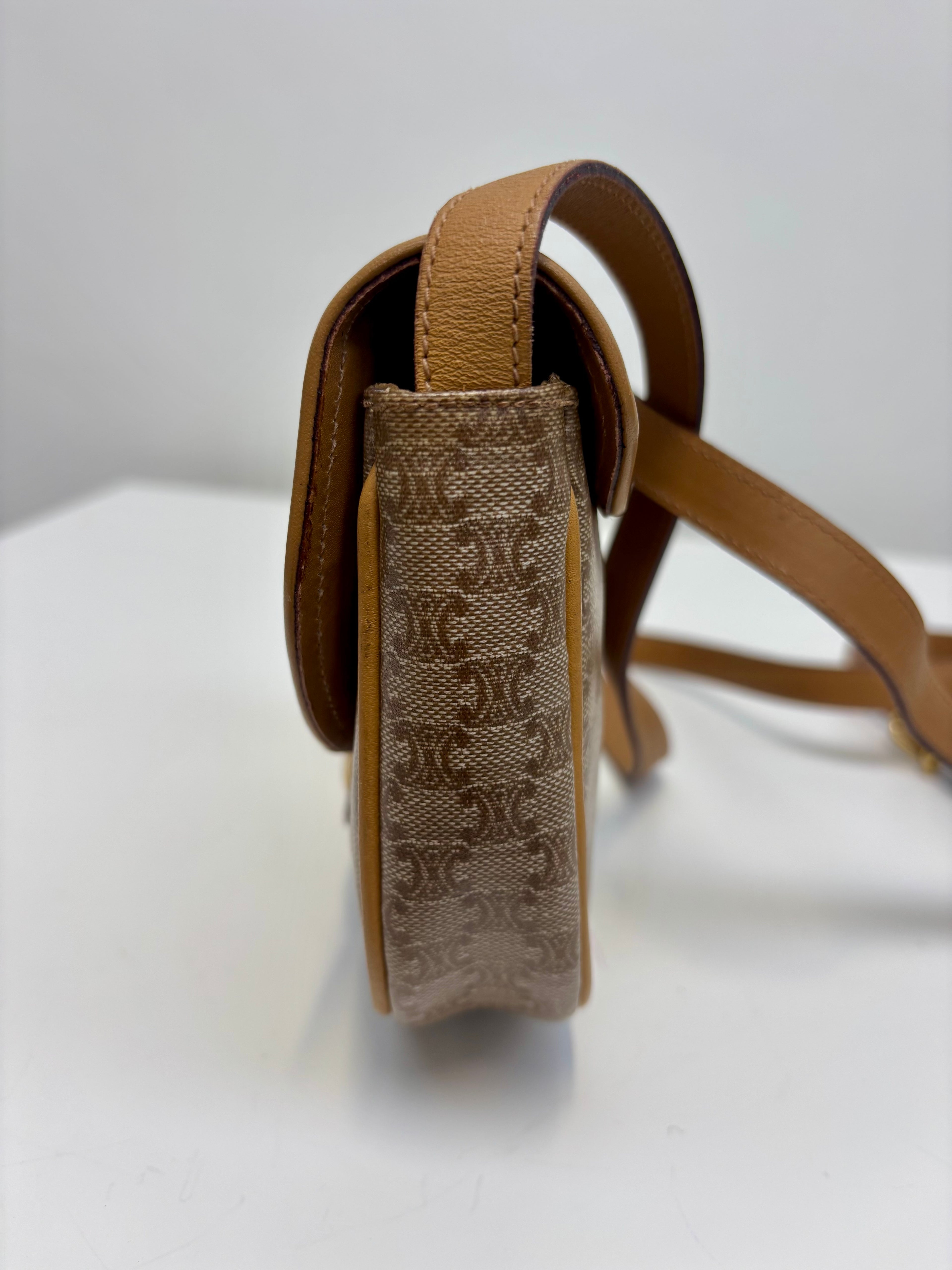 Celine Vintage 90,s Beige Crossbody Bag