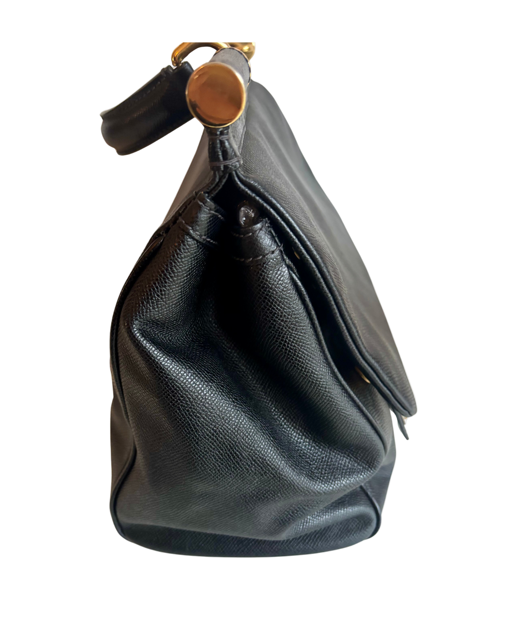 Dolce & Gabbana Vintage 90s Sicily Black Leather Handbag