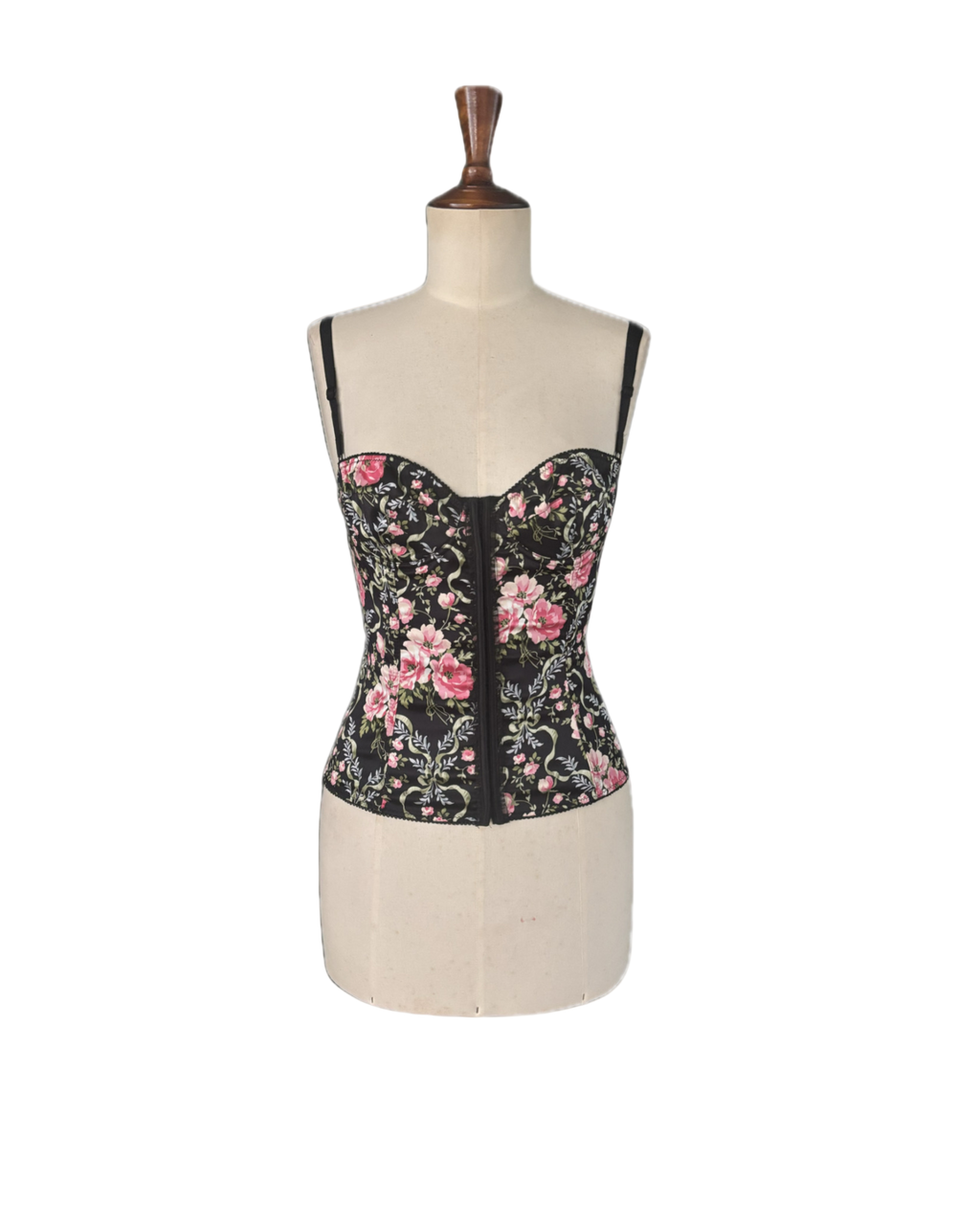 Dolce & Gabbana Vintage 90s Black Floral Corset - Size M
