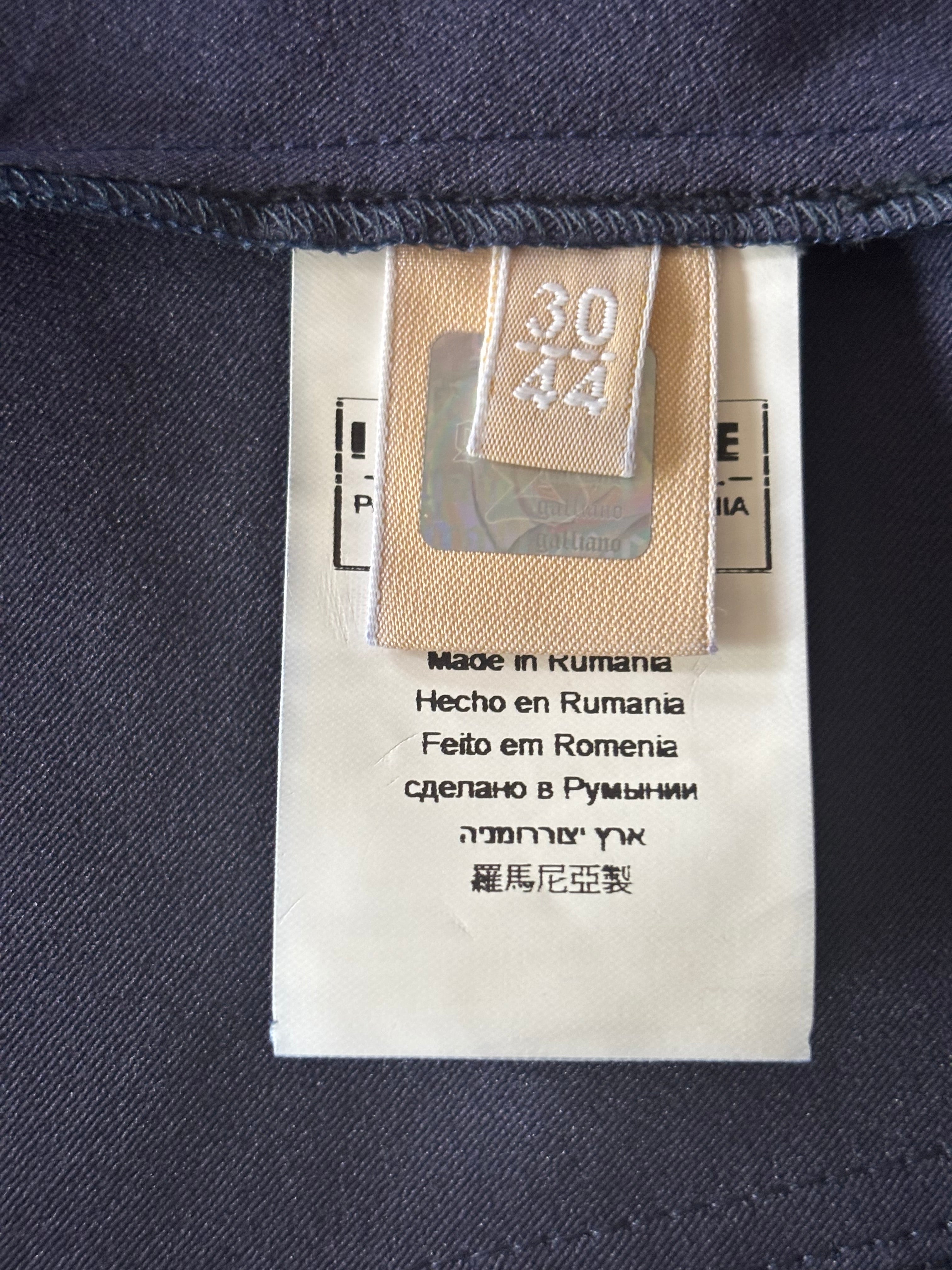 John Galliano Midnight Blue Satin Corset – Size IT 44 (Fits Medium)