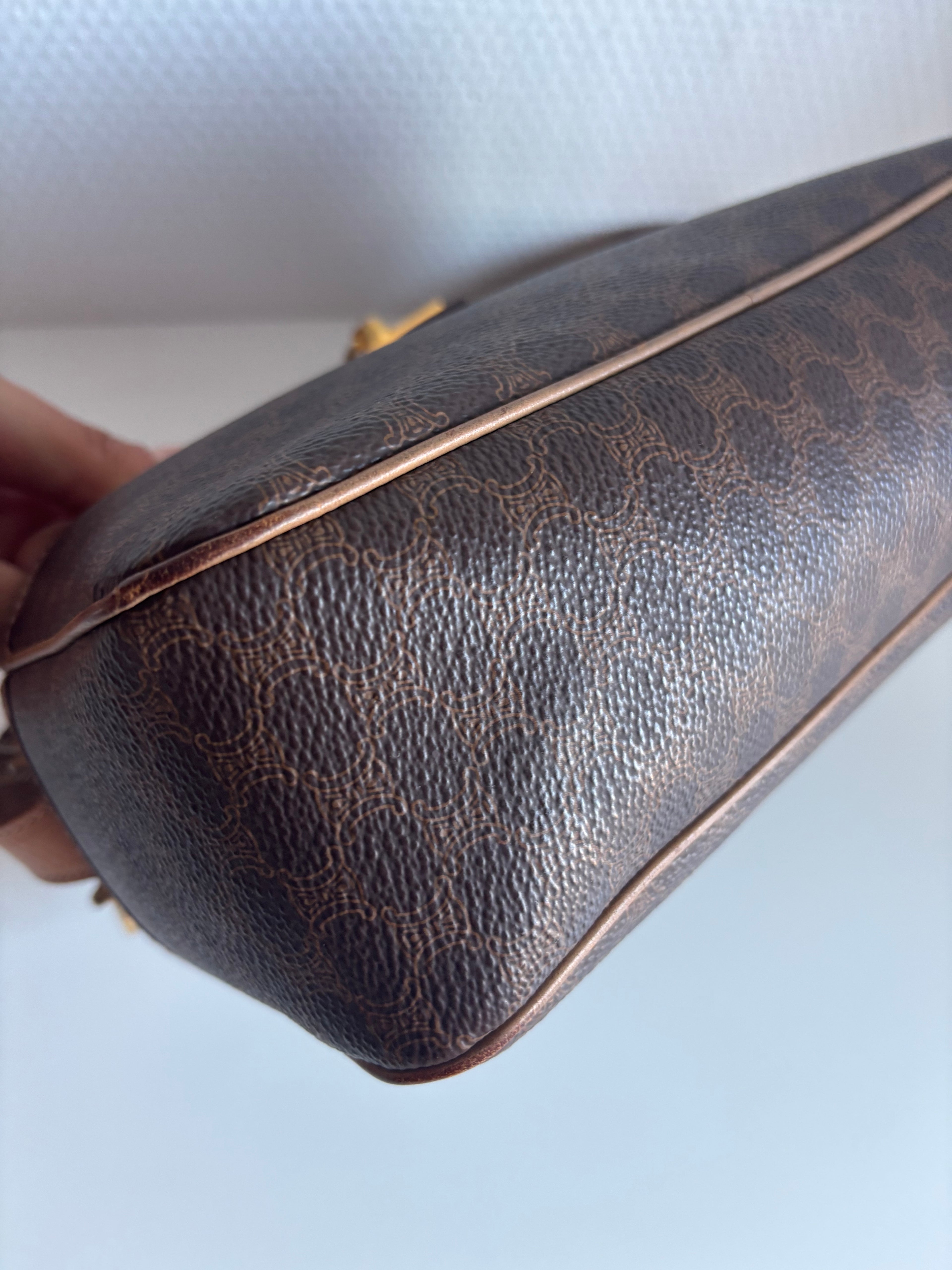 Celine Vintage Brown Canvas Crossbody bag