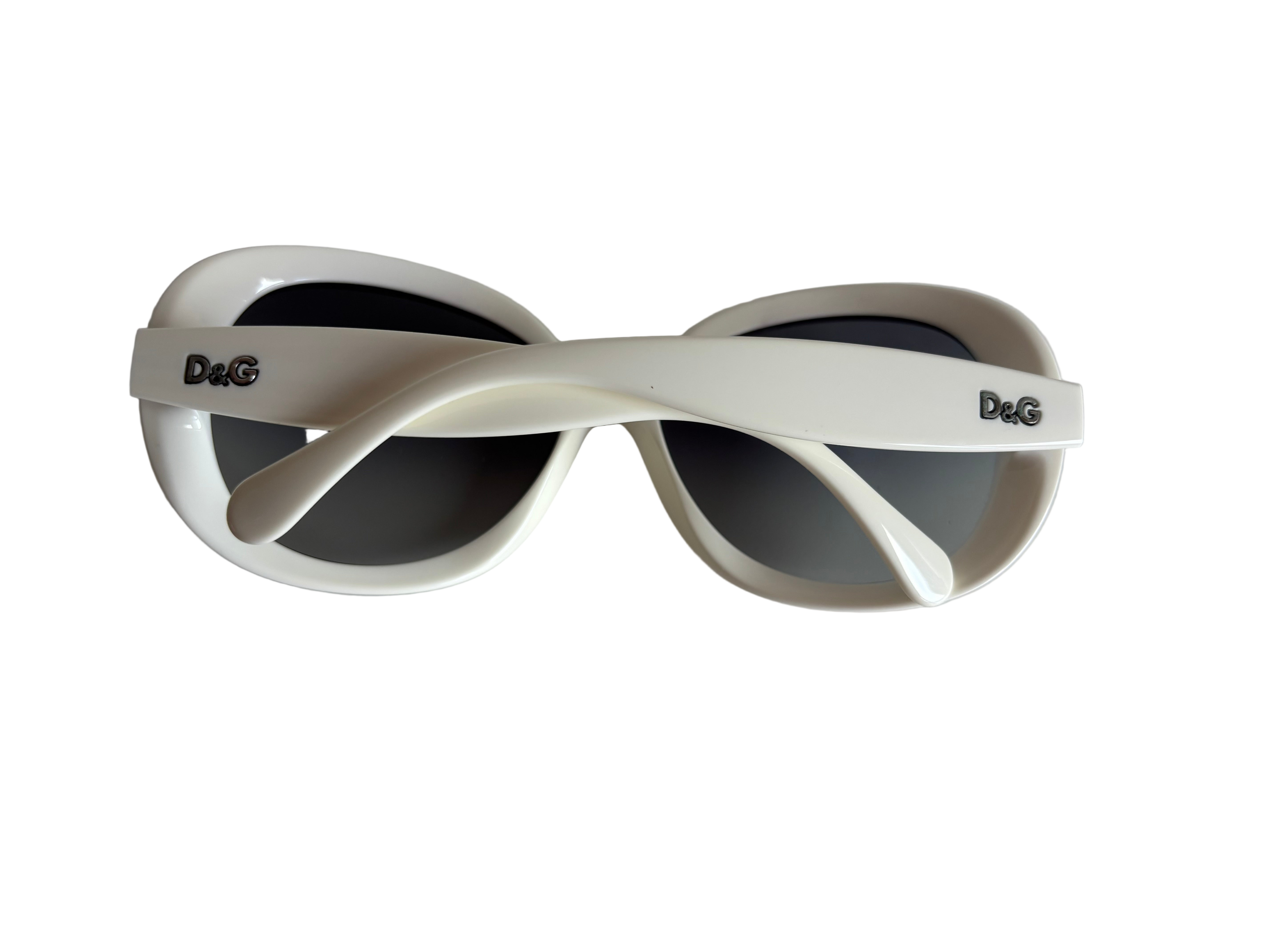 Dolce & Gabbana White Vintage Sunglasses – Iconic 90s Design