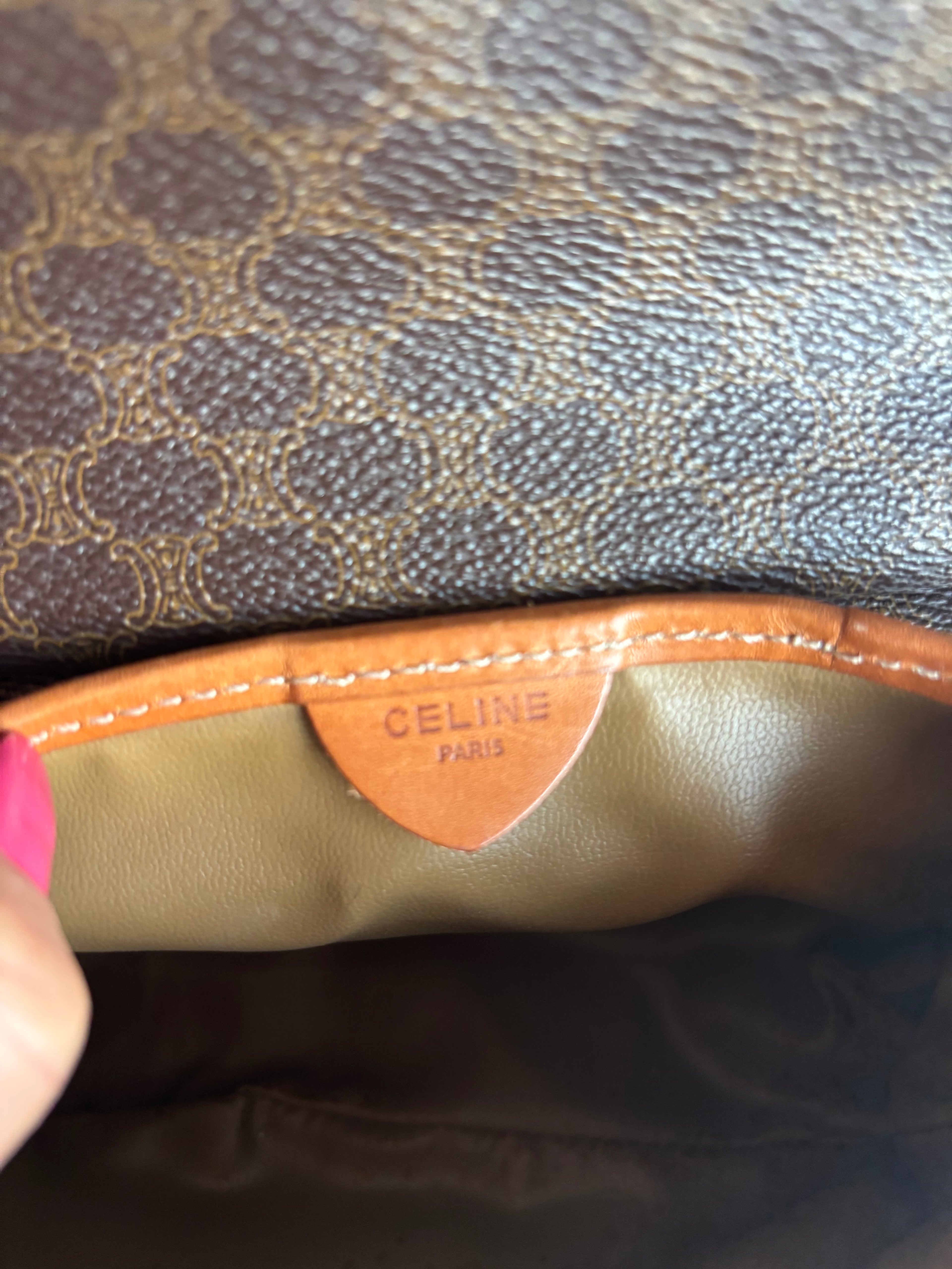 Celine Vintage 90s Brown Crossbody Bag