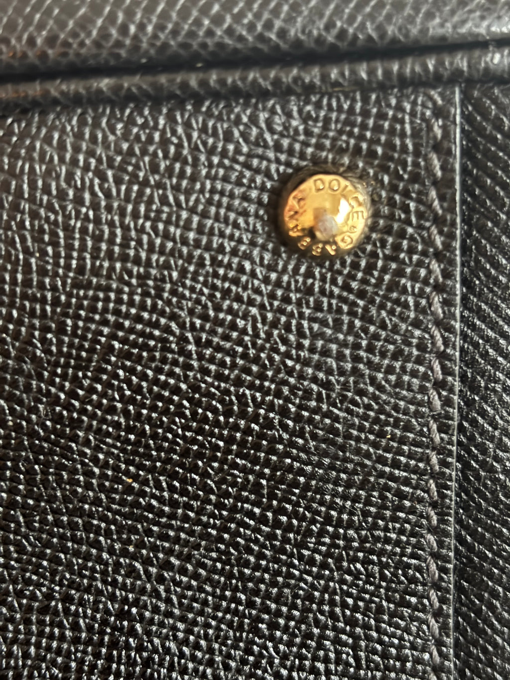 Dolce & Gabbana Vintage 90s Sicily Black Leather Handbag