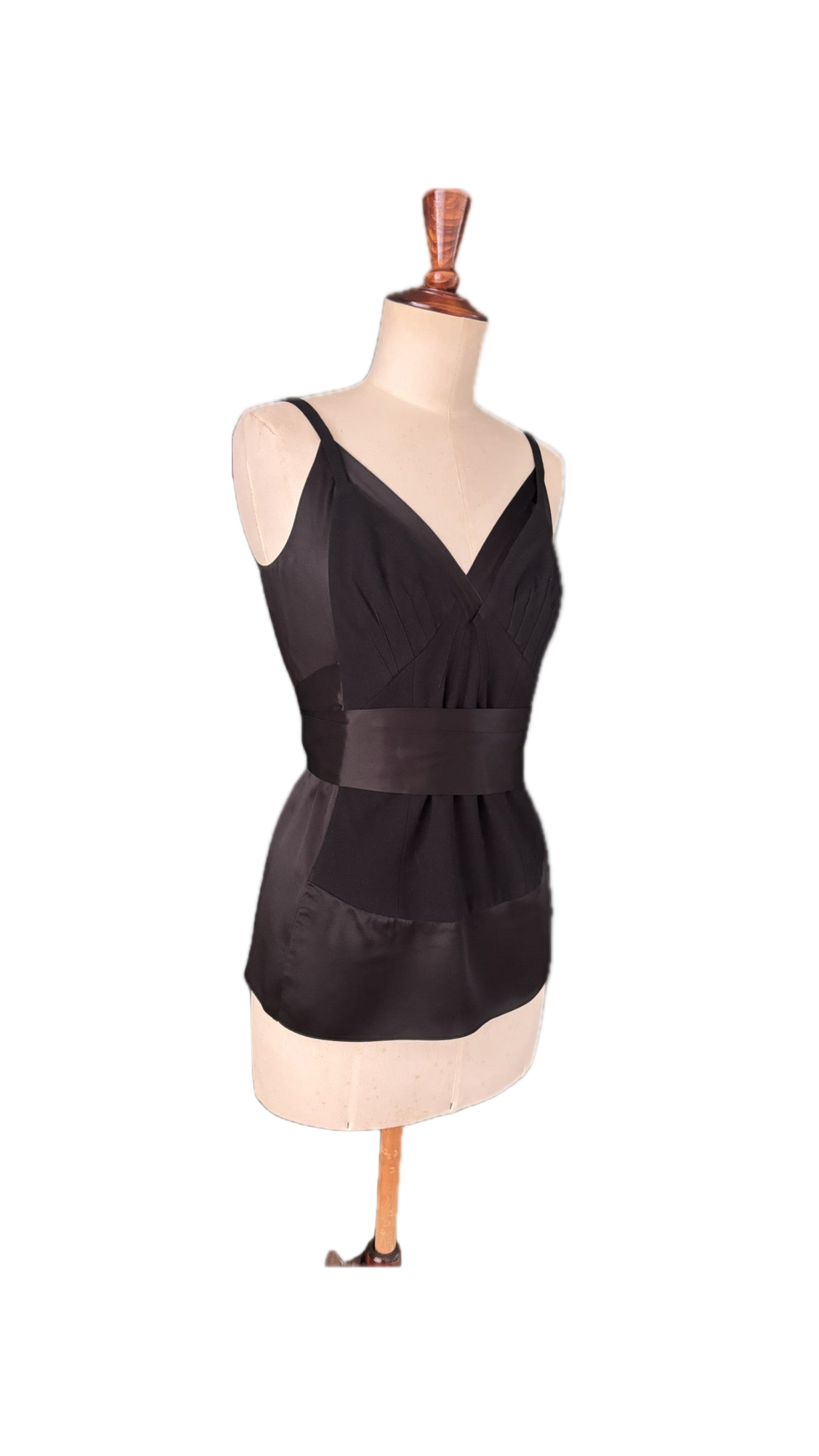 Dolce & Gabbana Silk-Blend Top with Waist Tie – Size IT 44 (EU M)