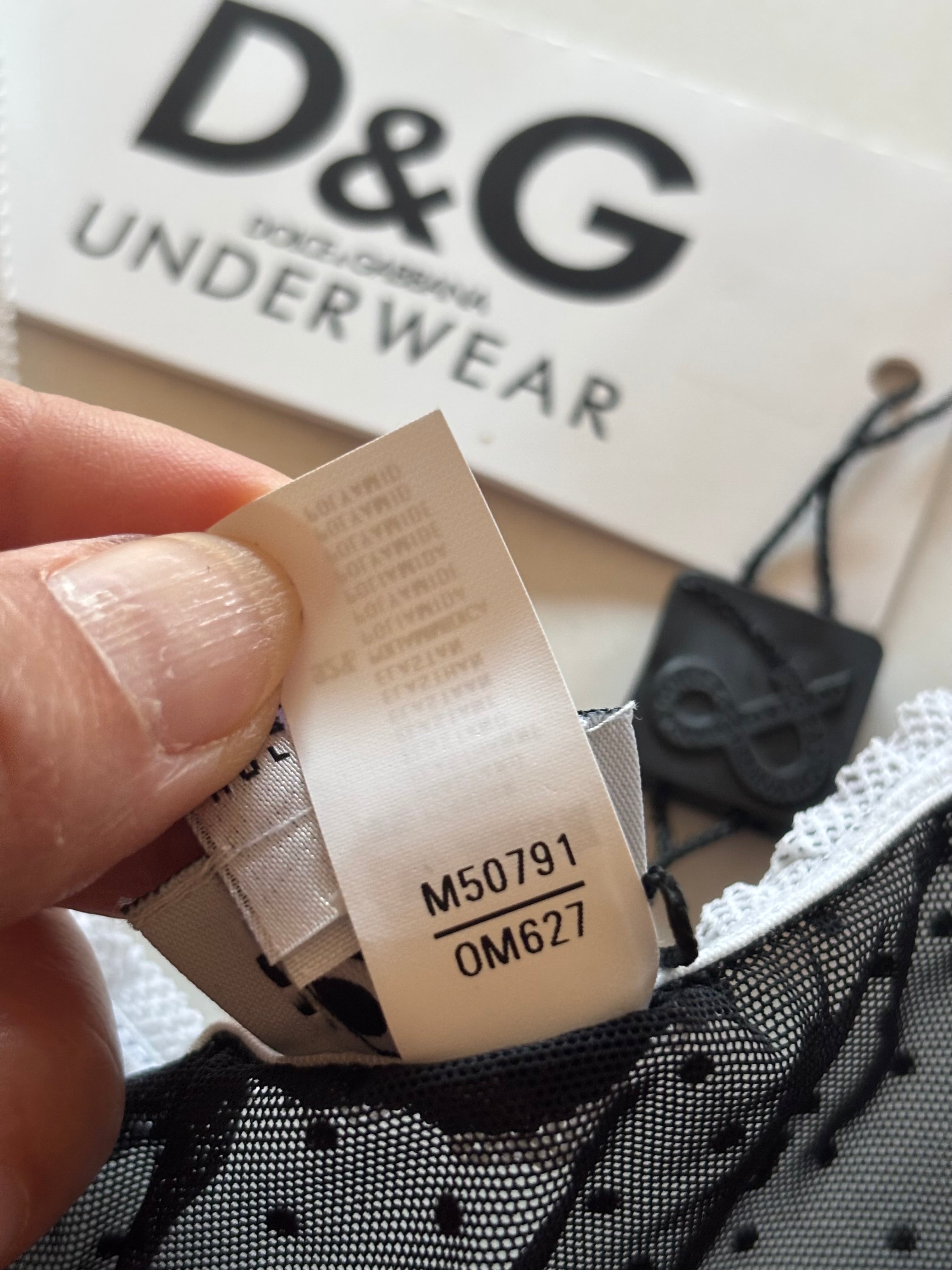 Dolce & Gabbana Black & White Stretch Corset Top – Size FR 42 / EU L