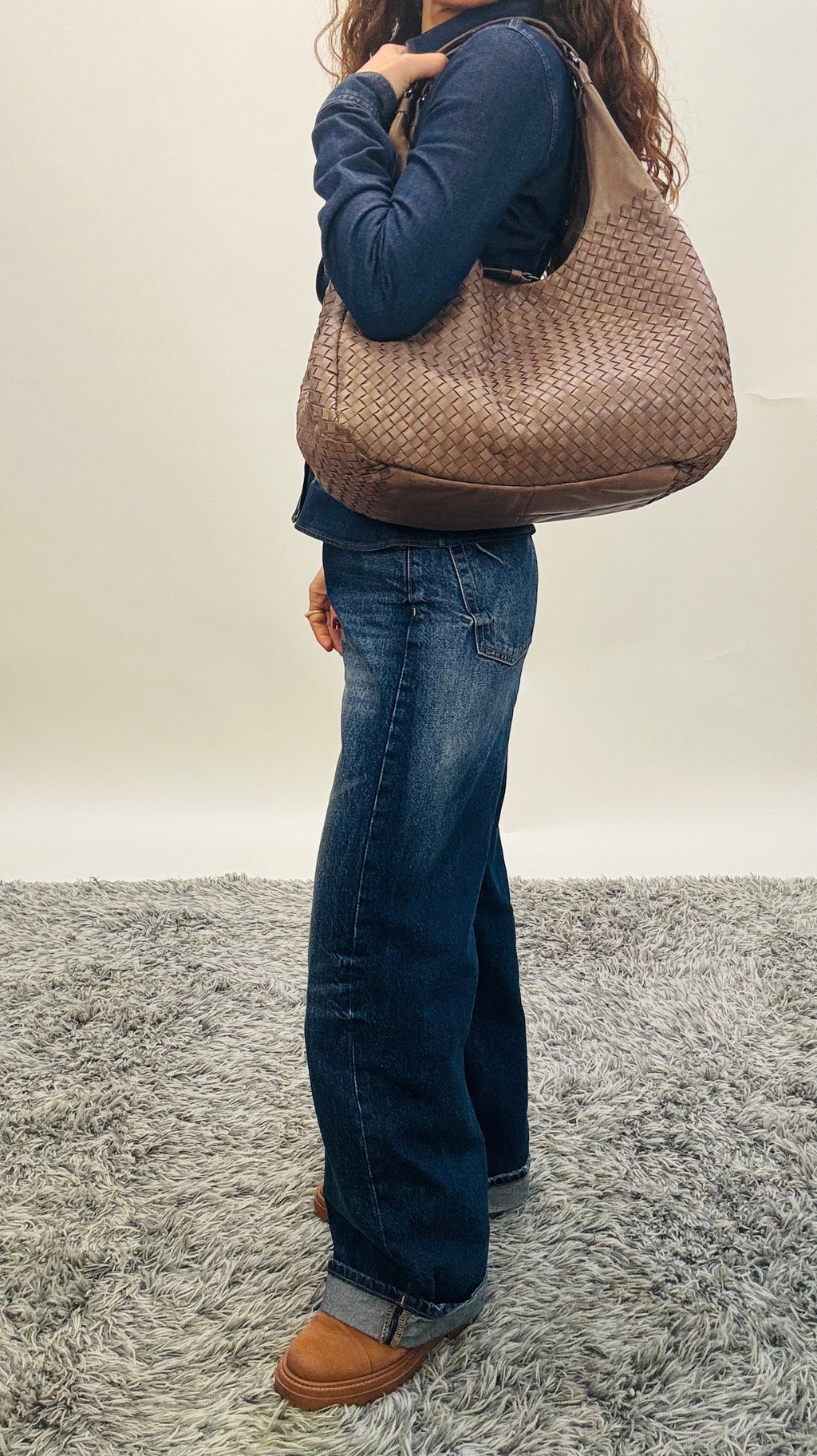 Bottega Veneta Hobo Bag Light Brown Leather