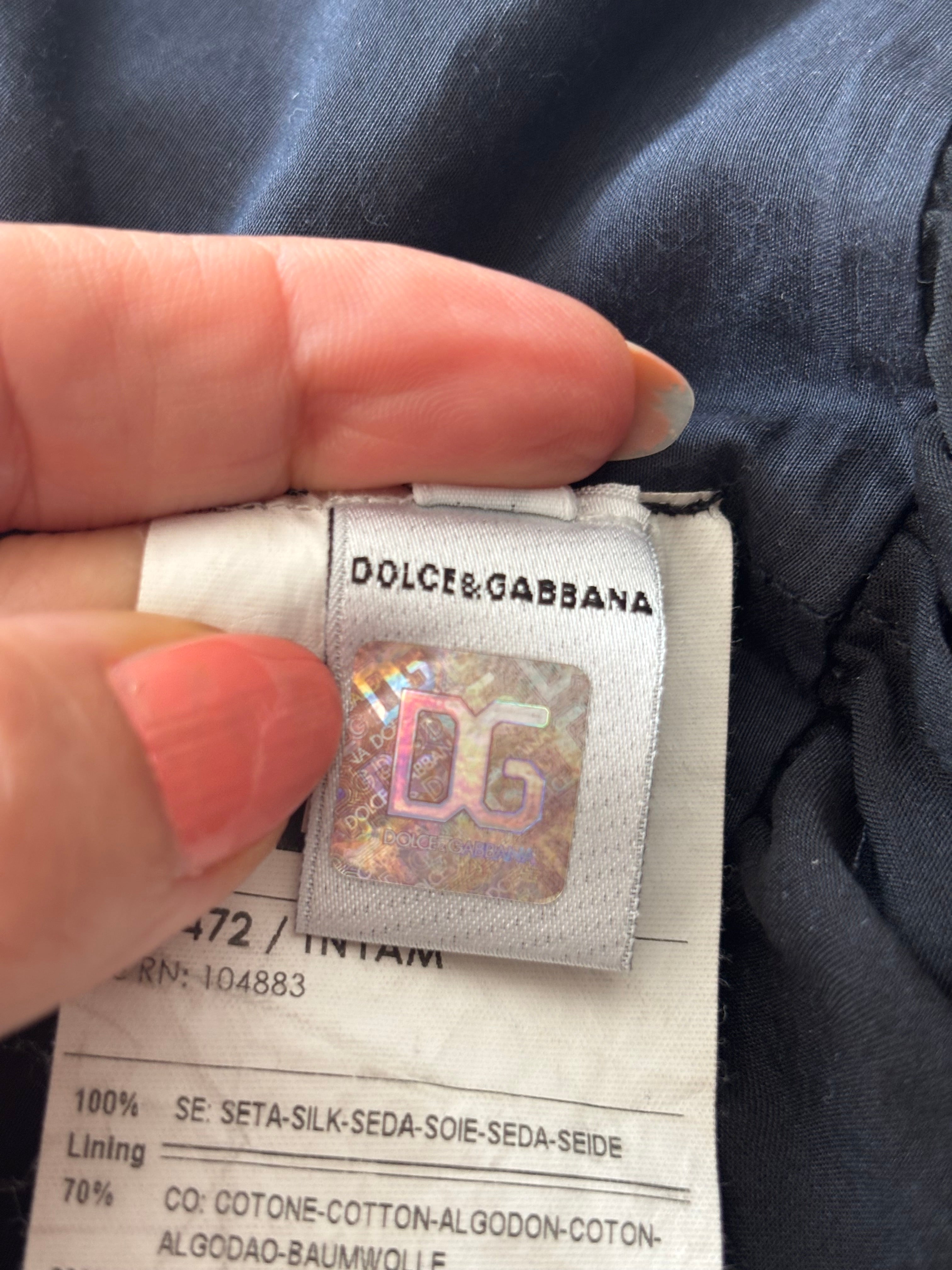 Dolce & Gabbana Black Silk Tailored Top – Size IT 42 / EU S