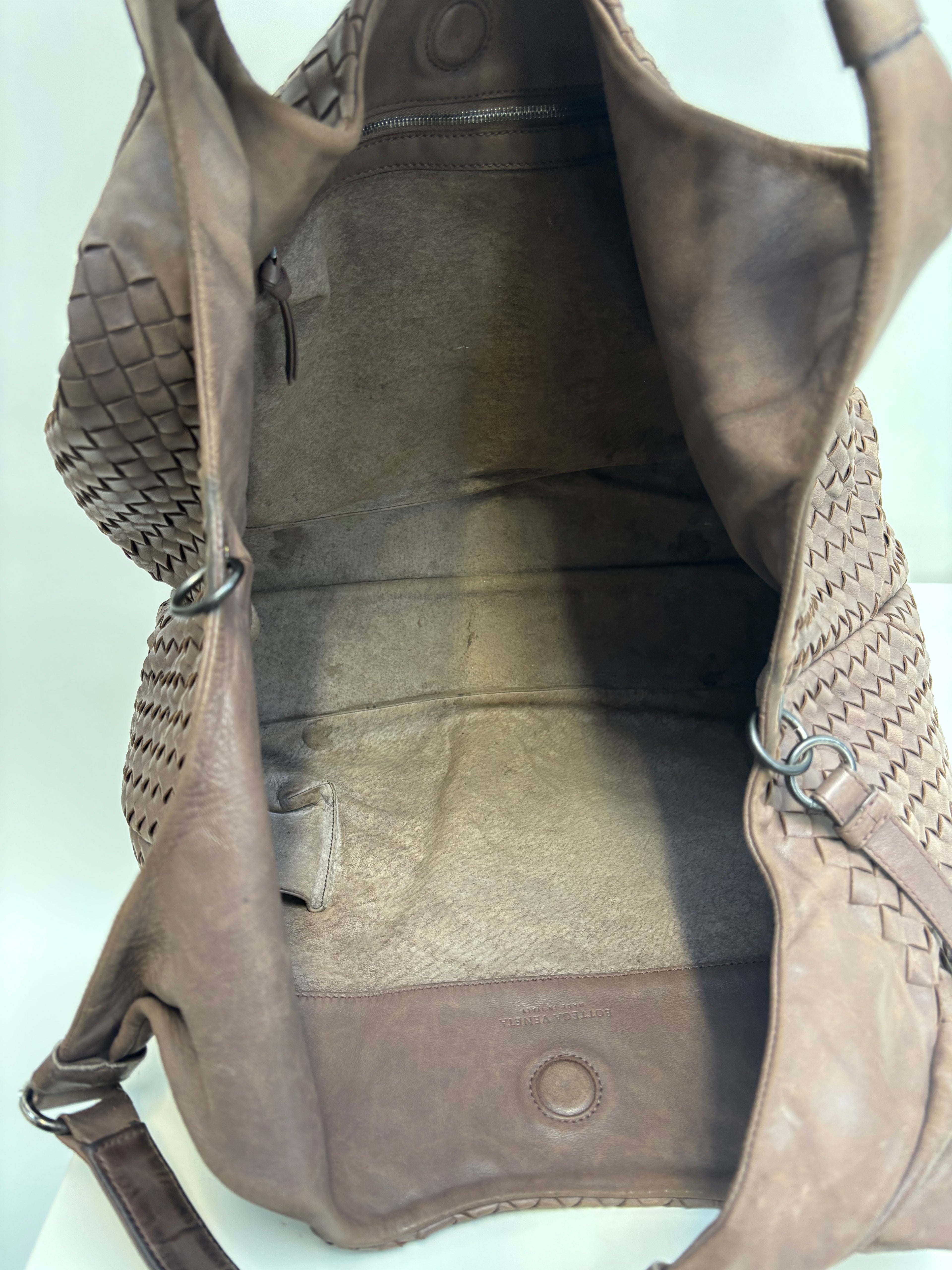 Bottega Veneta Hobo Bag Light Brown Leather