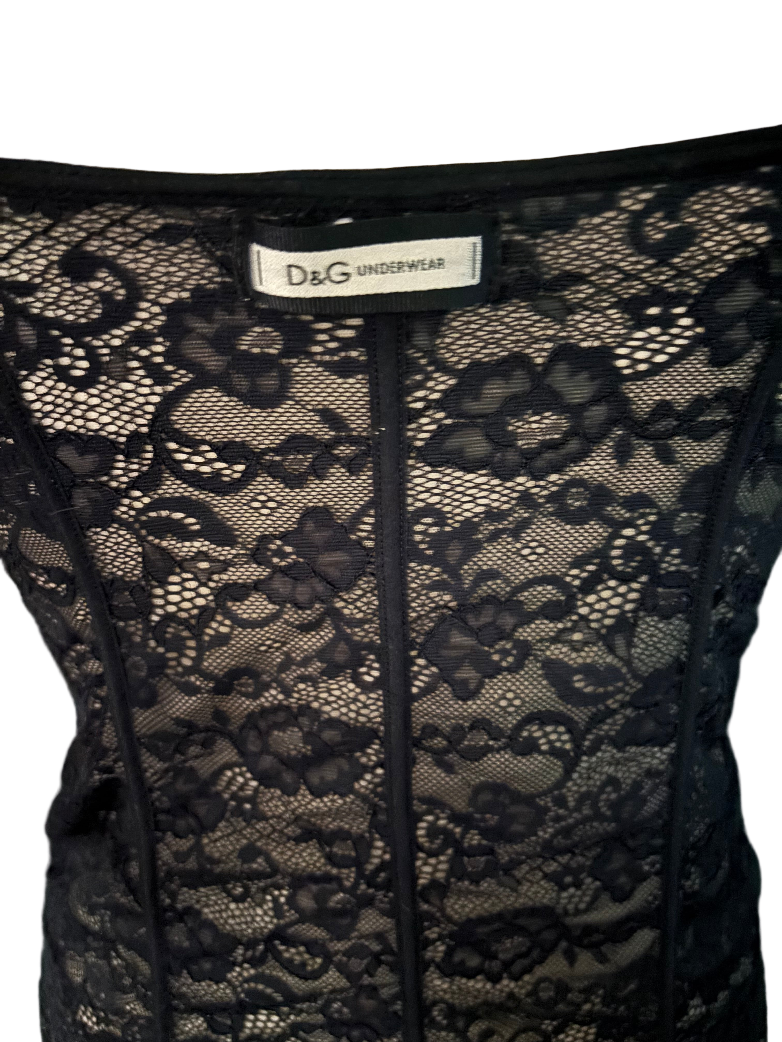 Dolce & Gabbana Black Lace Top - Size L (fits like M)