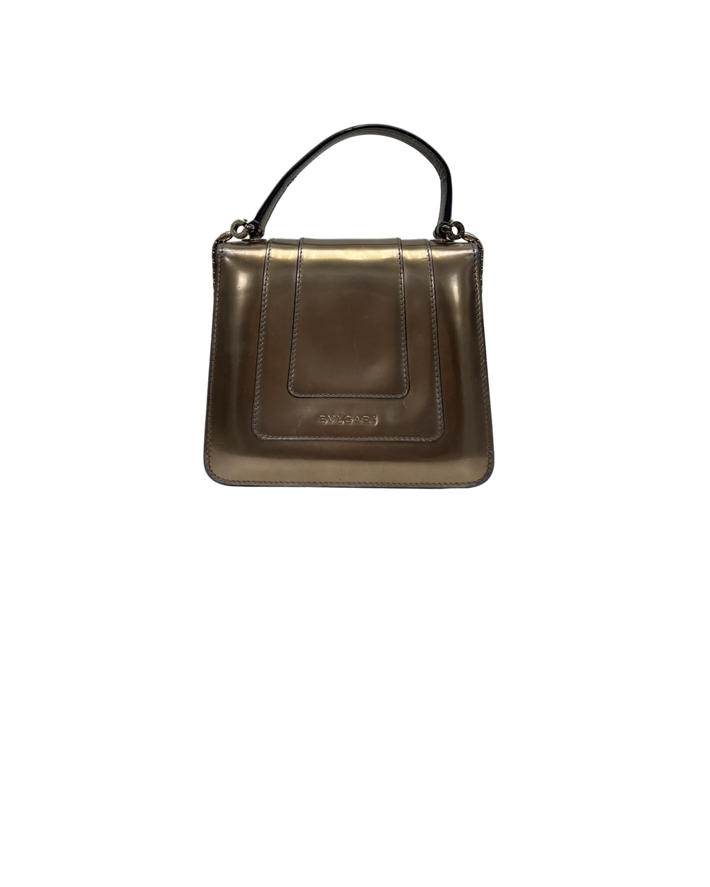 Bvlgari Serpenti Handbag Gold Leather