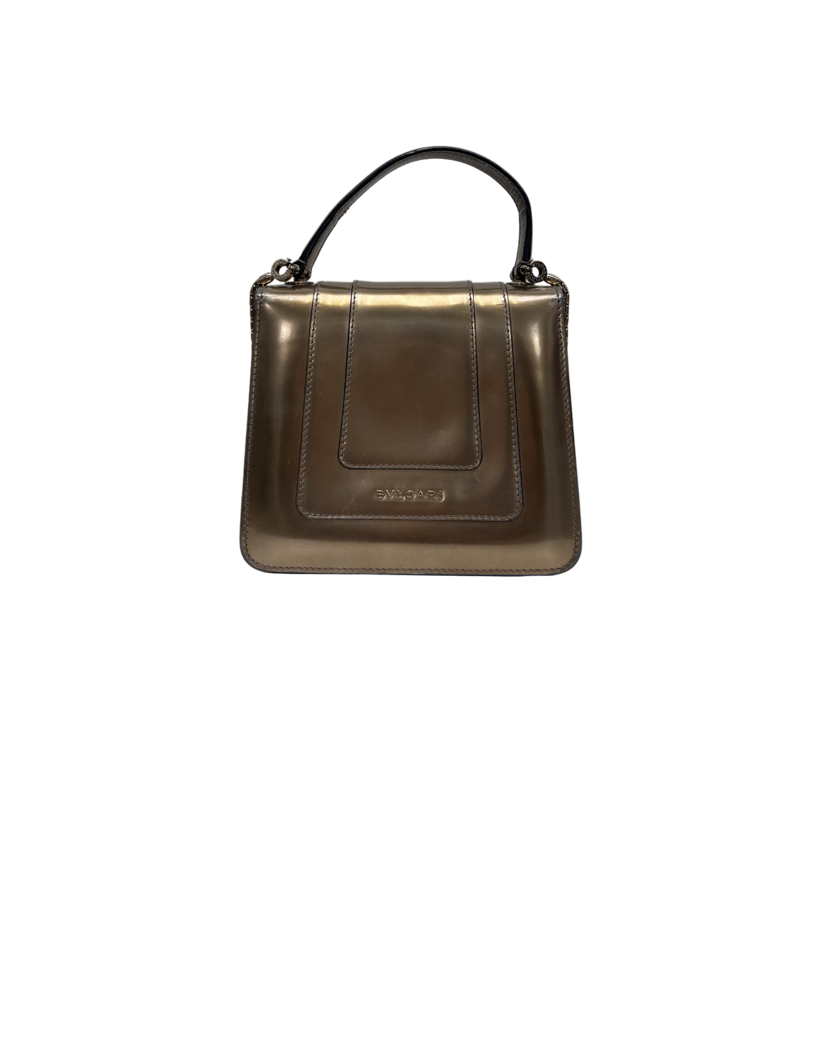 Bvlgari Serpenti Handbag Gold Leather